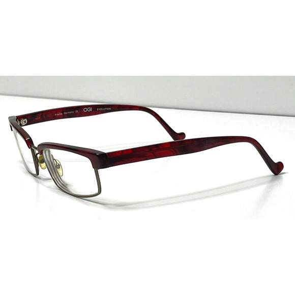 OGI Evolution Eyeglasses Frame Germany 9065/408 53-20-145 Marble Red Frame Only - Picture 4 of 9